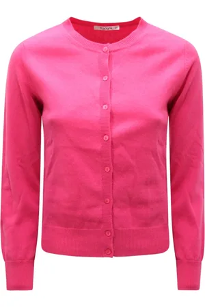 KANGRA CASHMERE Femme, Pulls, Rose, Taille: 36 FR Cardigan Pull en Laine Soie Cachemire