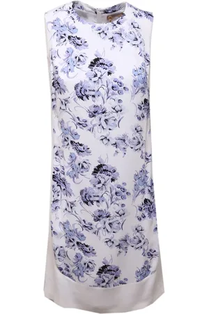 FAY Femme, Robes, Multicolore, Taille: 38 FR Robe Sans Manches Violette Fabriquée en Italie