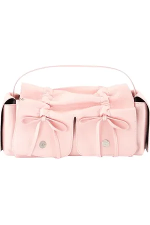 Acne Studios Femme, Sacs, Rose, Taille: ONE Size Sac à Bandoulière en Cuir Rose Multipocket