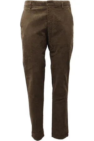 Dondup Homme, Pantalons, Vert, Taille: W30 Pantalon en Velours Côtelé Vert Foncé