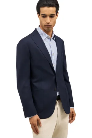 Boglioli Homme, Vestes, Bleu, Taille: M Veste légère en laine nid d