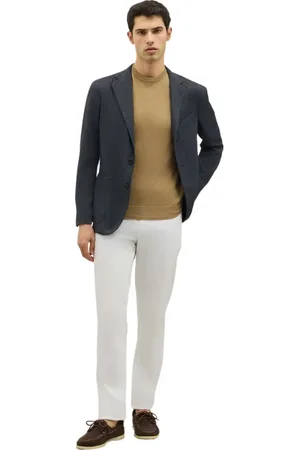 Boglioli Homme, Vestes, Bleu, Taille: XL Veste en coton mélangé doux Dover