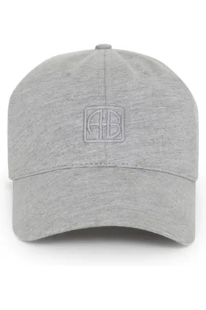 ANINE BING Femme, Accessoires, Gris, Taille: ONE Size Casquette Grise avec Logo Monogramme Jeremy