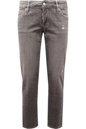 Dsquared2 Femme, Jeans, Gris, Taille: 36 FR Pantalon en laine Made in Italy