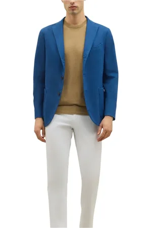Boglioli Homme, Vestes, Bleu, Taille: XL Garment Dyed Cotton Tencel K-Jacket
