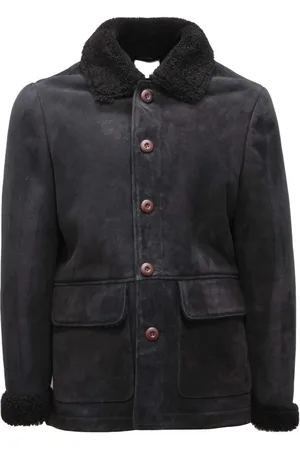Aspesi Homme, Vestes, Bleu, Taille: M Veste en peau lainée modèle Damon pour homme