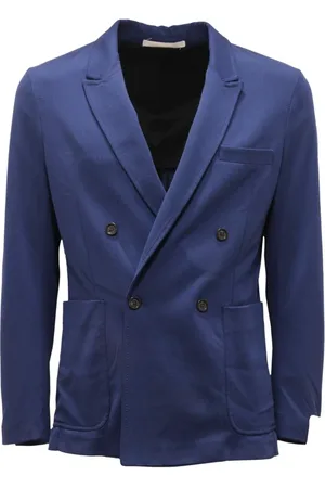 Paolo Pecora Homme, Vestes, Bleu, Taille: M Veste en jersey à double boutonnage bleu