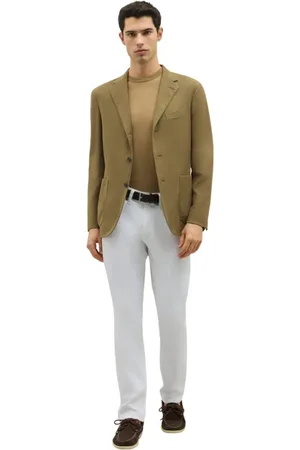 Boglioli Homme, Vestes, Vert, Taille: 2XL Veste en coton mélangé doux Dover