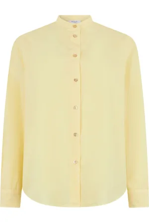 Boglioli Femme, Blouses et Chemises, Jaune, Taille: 38 FR Chemise Guru en Popeline de Coton