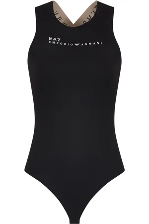 Emporio Armani Femme, Tops, Noir, Taille: 40 FR Haut Noir avec Bretelles Croisées