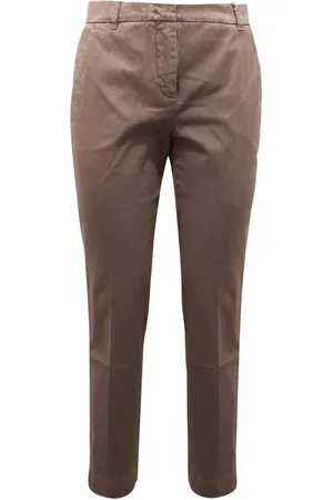 PESERICO SIGN Femme, Pantalons, Brun, Taille: 36 FR Pantalon Wo Italien, Fabriqué en Italie