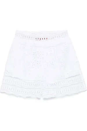 ERMANNO SCERVINO Femme, Shorts, Blanc, Taille: 40 FR Robe Blanche avec Fermeture Éclair Latérale et Poches Insérées