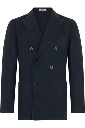 Boglioli Homme, Vestes, Bleu, Taille: S Veste K double boutonnage en laine de crêpe haute performance