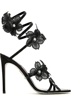 RENE CAOVILLA Femme, Chaussures, Noir, Taille: 39 EU Sandales Noires à Lanières
