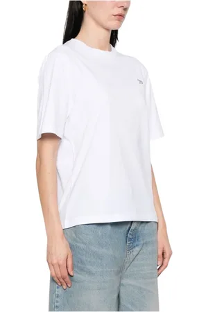 Maison Kitsuné Femme, Tops, Blanc, Taille: 38 FR T-shirts et Polos Col Rond Blancs