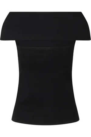 CIRCUS HOTEL Femme, Blouses et Chemises, Noir, Taille: 36 FR Haut tricot épaules dénudées