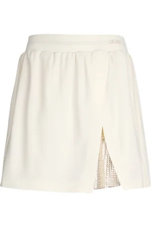 Liu Jo Femme, Jupes, Blanc, Taille: 38 FR Jupe Mini en Jersey à Paillettes