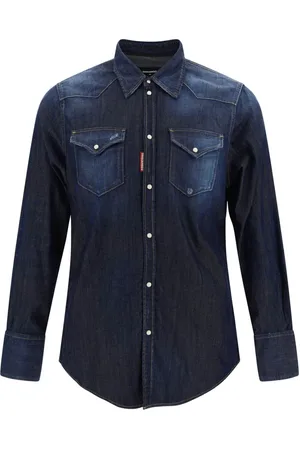 Dsquared2 Homme, Chemises, Bleu, Taille: L Chemises en Denim Fabriquées en Italie