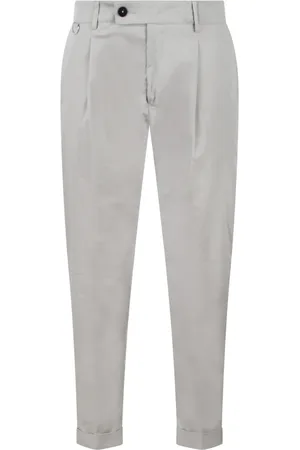 LOW BRAND Homme, Pantalons, Blanc, Taille: W30 Pantalon Droit en Coton Stretch