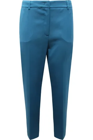 Max Mara Femme, Pantalons, Bleu, Taille: 42 FR Canon Cigarette Fit Pantalon