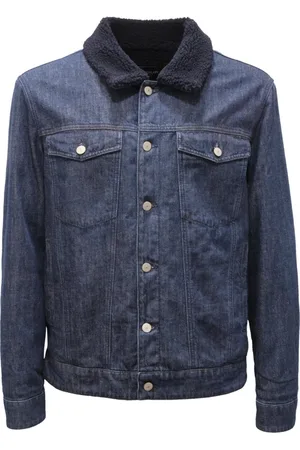 Dondup Homme, Vestes, Bleu, Taille: L Veste en denim rembourrée fabriquée en Italie
