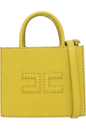 Elisabetta Franchi Femme, Sacs, Jaune, Taille: ONE Size Sac à bandoulière en similicuir avec logo