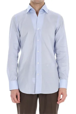 Finamore Homme, Chemises, Bleu, Taille: L Chemise Sartoriale Bleu Clair
