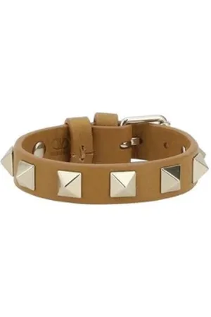 VALENTINO GARAVANI Femme, Accessoires, Brun, Taille: ONE Size Bracelet en Cuir Rockstud