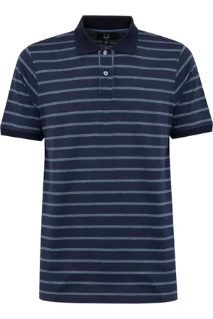 Dunhill Homme, Tops, Bleu, Taille: M Polo en Coton Bleu Coupe Classique