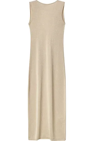 GAËLLE Femme, Robes, Jaune, Taille: 38 FR Robe longuette dorée pour femmes
