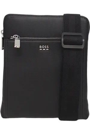 HUGO BOSS Homme, Sacs, Noir, Taille: ONE Size Sac bandoulière homme en simili cuir plat