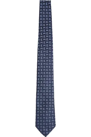Etro Homme, Accessoires, Bleu, Taille: ONE Size Cravate en Soie Jacquard Paisley