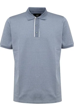 Dunhill Homme, Tops, Bleu, Taille: M Polo en Coton Bleu Clair