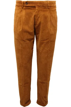 Berwich Homme, Pantalons, Brun, Taille: XL Pantalon Velours Style Rétro