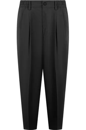 LOW BRAND Homme, Pantalons, Noir, Taille: W30 Pantalon en laine vierge coupe carotte