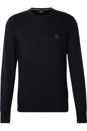 HUGO BOSS Homme, Pulls, Bleu, Taille: XL Sweat à capuche en coton avec poignets élastiques