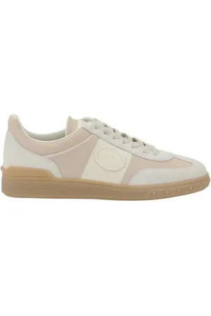 VALENTINO GARAVANI Homme, Chaussures, Blanc, Taille: 41 EU Baskets en cuir avec détails en daim