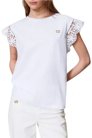 Twin-Set Femme, Tops, Blanc, Taille: 40 FR Ensemble T-shirt et Polo Blanc