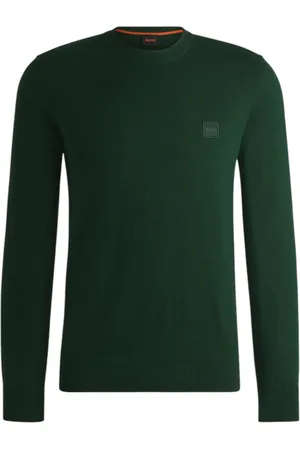 HUGO BOSS Homme, Pulls, Vert, Taille: XL Sweat à capuche en coton avec poignets élastiques
