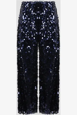 Oseree Femme, Pantalons, Bleu, Taille: 40 FR Wide Pantalons