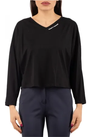 Elisabetta Franchi Femme, Blouses et Chemises, Noir, Taille: 36 FR Haut Tricot Élégant