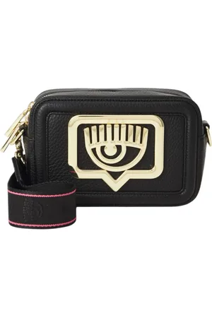 Chiara Ferragni Femme, Sacs, Noir, Taille: ONE Size Sac bandoulière en simili cuir avec logo