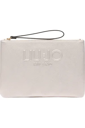 Liu Jo Femme, Sacs, Gris, Taille: ONE Size Pochette en éco-cuir avec logo frontal