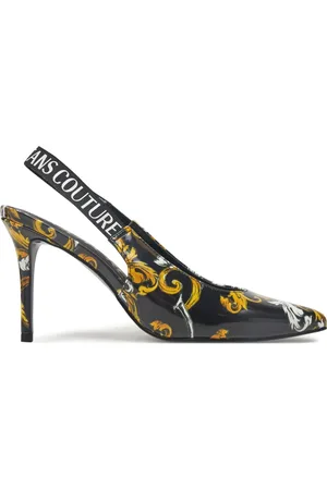 VERSACE Femme, Chaussures, Multicolore, Taille: 38 EU Baroque Slingback Talons Aiguilles
