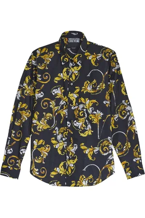 VERSACE Homme, Chemises, Multicolore, Taille: 2XL Chemise Baroque Multicolore en Coton à Manches Longues
