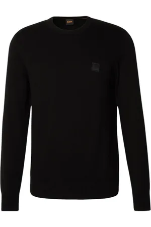 HUGO BOSS Homme, Pulls, Noir, Taille: S Sweat à capuche en coton avec poignets élastiques