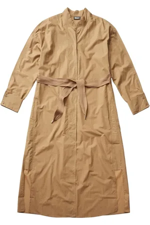 Blauer Femme, Robes, Jaune, Taille: 38 FR Robe en coton avec logo, manches courtes