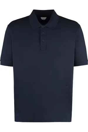 Bottega Veneta Homme, Tops, Bleu, Taille: M Polo en Piqué de Coton