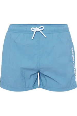 Emporio Armani Homme, Maillots de bain, Bleu, Taille: M Maillot de Bain Boxer en Nylon avec Logo