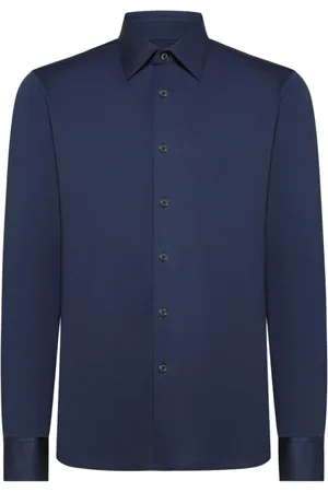 RRD Homme, Chemises, Bleu, Taille: 2XL Chemise Homme Bleue Oxford Jacquard